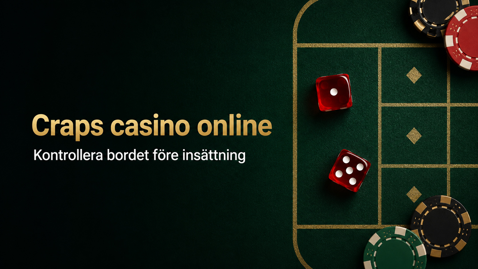 Craps casino online - kontrollera bordet före insättning