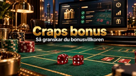 Craps bonus 2026 – så granskar du bonusvillkoren